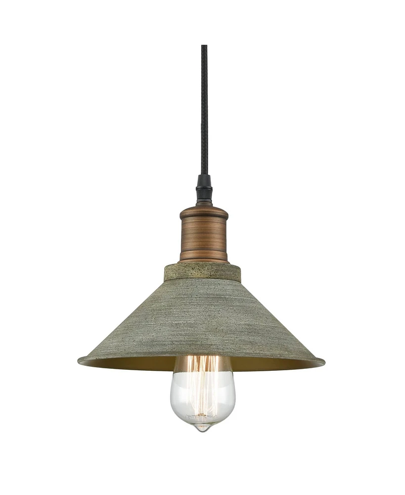 Moose Farmhouse Mini Pendant Lights Antique Gray Umbrella Shade Pendant