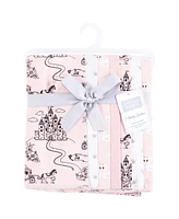 Hudson Baby Infant Girl Flannel Burp Cloth 7pk, Fairytale Princess, One Size