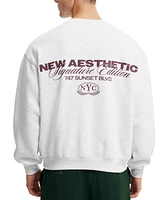 Cotton On Men's Box Fit Graphic Crew Sweatshirt