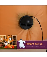 Yescom 7.5 Ft Halloween Inflatables Outdoor Yard Decoration,Blowup Scary Led Tree,Ghost,Owl,Pumpkin 2024