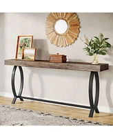 Tribesigns Console Foyer Table for Entryway: 70.87-Inch Narrow Long Entryway Entry Table, Farmhouse Sofa Table Behind Couch with Metal Legs, Entrance