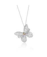 Suzy Levian New York Suzy Levian White Sterling White Cubic Zirconia Butterfly Pendant