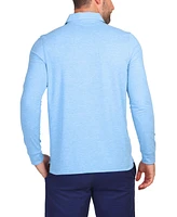 Tailorbyrd Men's Brushed Melange Long Sleeve Polo