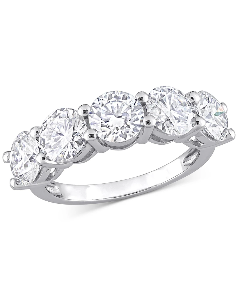 Moissanite Five Stone Anniversary Band (4 ct. t.w.) 10k White Gold