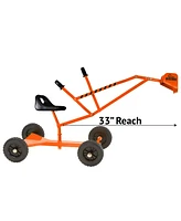 Big Dig and Roll Special Edition Sandbox Digger w/ 360 Degree Rotation, Orange