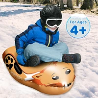 Wham-o Winter Single Rider Snow Tube, 44" Inflatable Animal Sled, Outdoor Toys with Two Handle