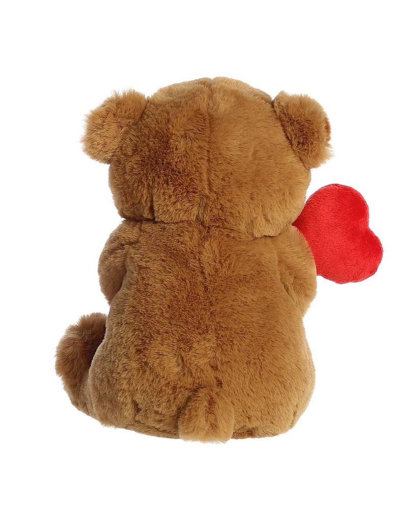 Aurora Small Sweet Tooth Teddies Valentine Heartwarming Plush Toy Brown 8"