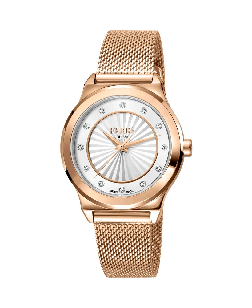 Ferre Milano Women's Classic White Dial Watch