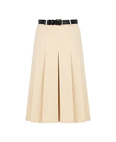 Nocturne Women's Pleated Knee Length Skirt