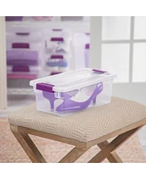 Sterilite 6 Quart Plastic ClearView Latch Box Storage Container Tote, 12 Pack