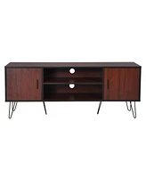 Sugift 59 Inch Retro Tv Stand for TVs up to 65 Inch with 6 Metal Legs