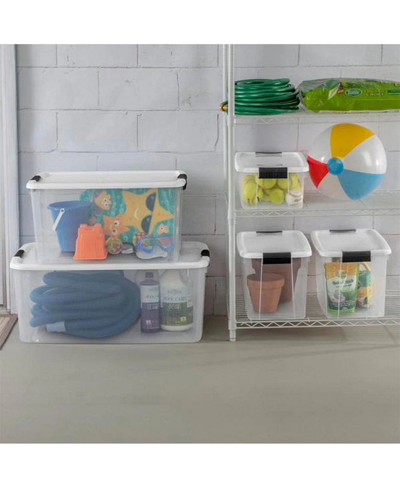 Sterilite 70 Qt 4-Pack & 30 Qt 6-Pack Clear Plastic Stackable Storage Bin w/Lid