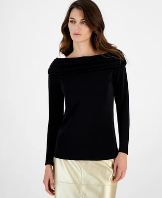 Anne Klein Women's Long-Sleeve Off-The-Shoulder Top