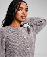 And Now This Women's Faux Pearl-Button Cardigan Sweater, Created for Macy's