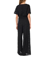 Vince Camuto Women's Jacquard Smocked-Waist Jumpsuit