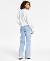 Hooked Up By Iot Juniors Bow Sweater Madden Girl Wide Leg Jeans