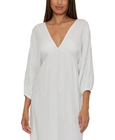 Trina Turk Women's Serene Cotton Gauze Back-Cutout Cover-Up Dress