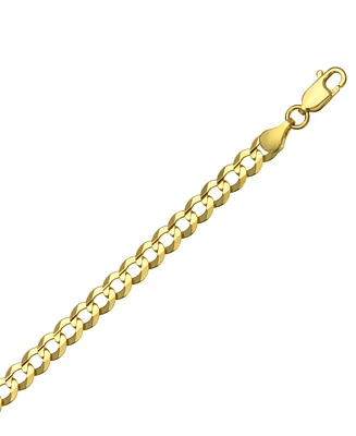 26" Open Curb Link Chain Necklace (4-5/8mm) in Solid 14k Gold