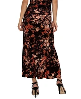 Liverpool Los Angeles Women's Printed Velvet Fit & Flare Skirt