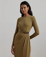 Lauren Ralph Lauren Women's Buckle-Trim Stretch Jersey Dress