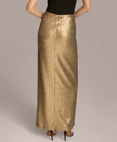 Donna Karan New York Women's Knot-Front Sequin Maxi Skirt