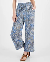 Tommy Hilfiger Women's Paisley-Print Pull-On Pants