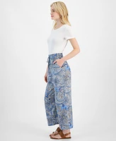 Tommy Hilfiger Women's Paisley-Print Pull-On Pants