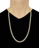 30" Open Curb Link Chain Necklace (5-3/4mm) in Solid 14k Gold