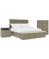 Cascade 3-Pc. Bedroom Set (King Storage Bed