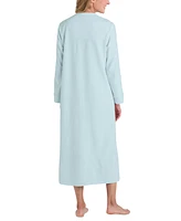 Miss Elaine Plus Embroidered Waffle-Knit Robe