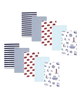 Hudson Baby Flannel Burp Cloth 10pk, Lighthouse, One Size