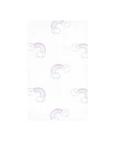 Hudson Baby Infant Girl Flannel Burp Cloth 10pk, Dreamy Unicorn, One Size