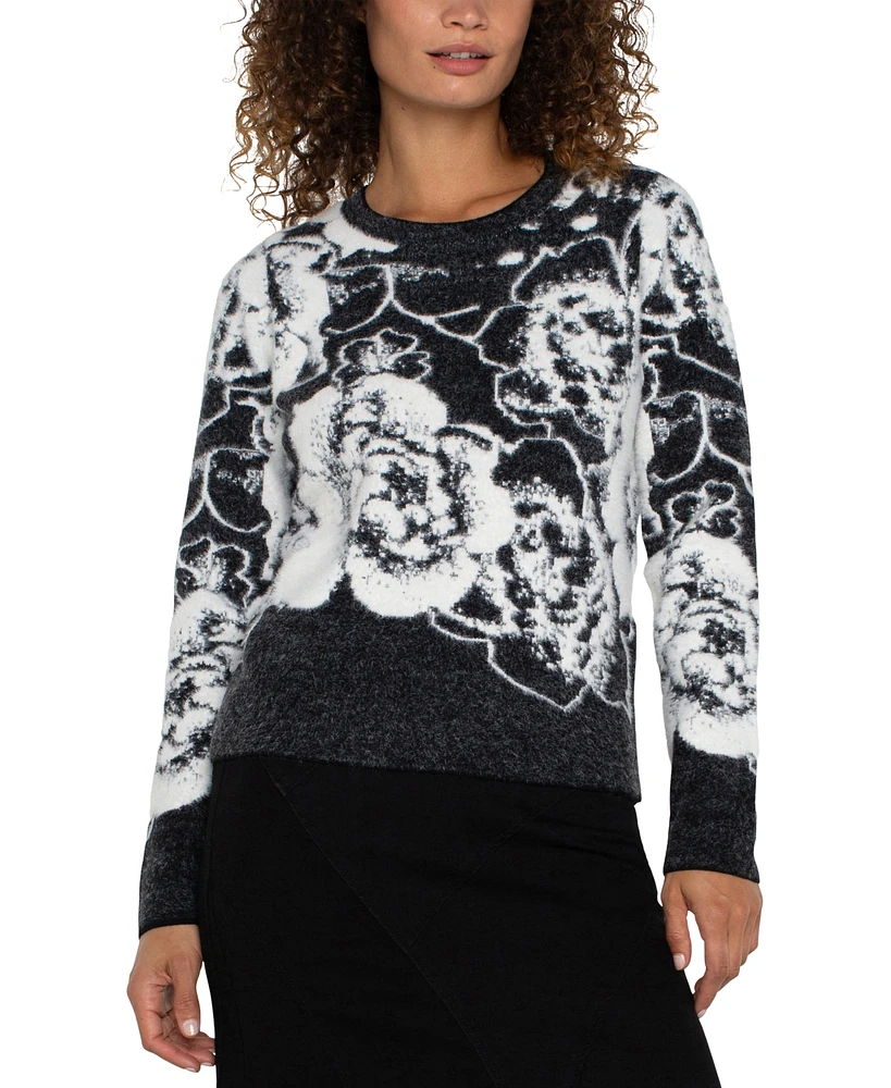 Liverpool Los Angeles Women's Floral Crewneck Sweater