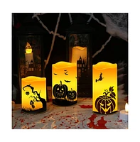 Cowin Halloween Flameless Candles Set Battery Operated