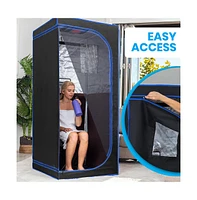 SereneLife Detox Therapeutic Home Sauna With Foldable Chair and Heated Foot Pad