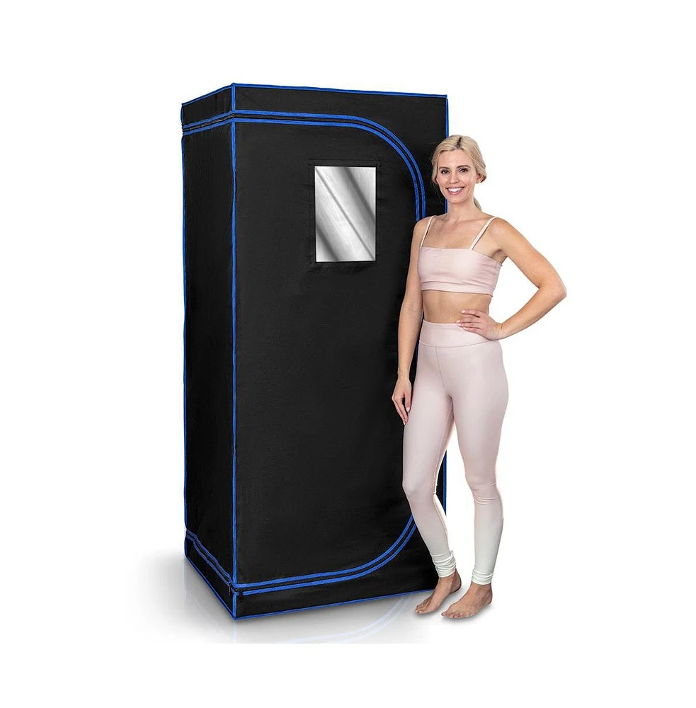 SereneLife Detox Therapeutic Home Sauna With Foldable Chair and Heated Foot Pad