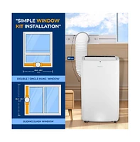 SereneLife Portable Air Conditioner, 14,000 Btu, Built-in Dehumidifier & Fan