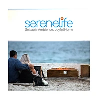 SereneLife 50,000 Btu Propane Gas Fire Pit Table with Cover