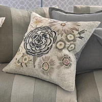 Designers Guild Millefiori Cameo Linen Embroidered Decorative Pillow