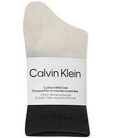 Calvin Klein Women's Ombre Dyed Cushion Mid Crew Socks, Pack of 3