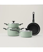 BergHOFF Sage Nonstick Aluminum 7Pc Cookware Set with Glass Lid