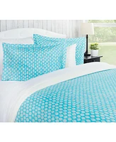 Chanasya Premium Blue Aqua Abstract Duvet Cover Set