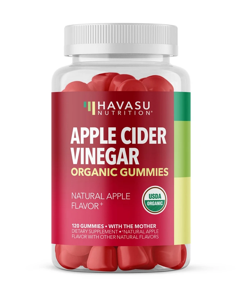Havasu Nutrition Apple Cider Vinegar Gummies, Havasu Nutrition, Apple Flavor, 120ct