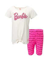 Barbie Girls Graphic T-Shirt and Shorts Outfit Set to