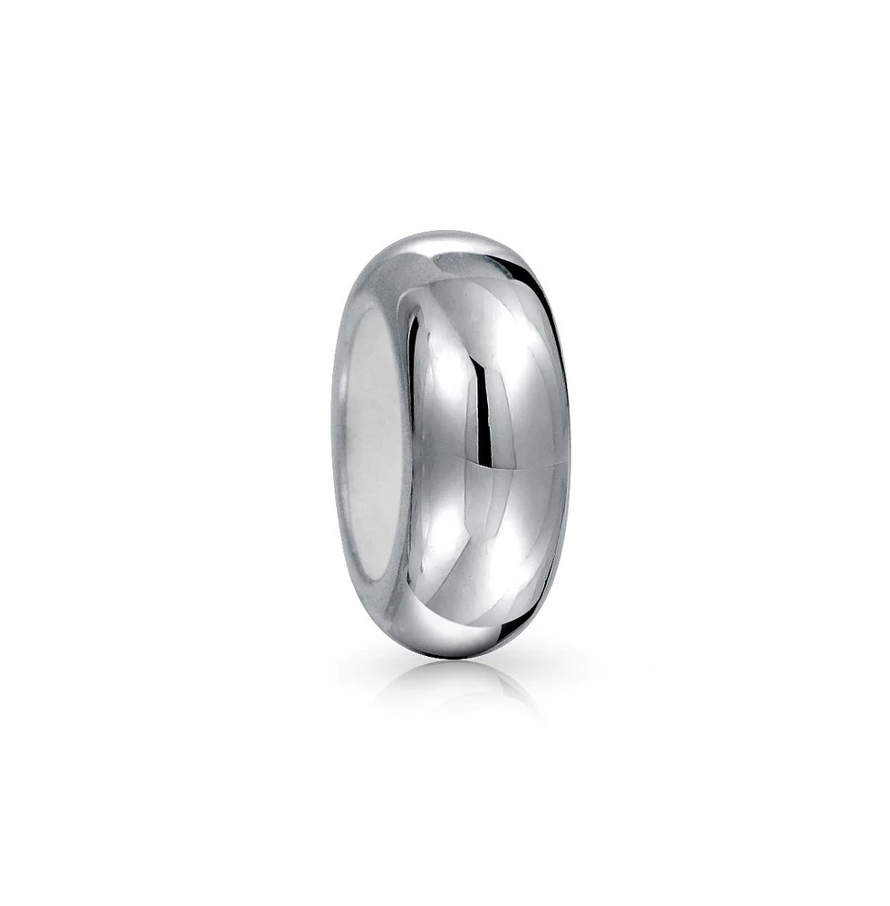 Bling Jewelry Clasp Spacer Charm Black Rubber Stopper Bead, Sterling Silver for European Bracelet
