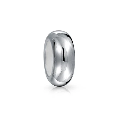 Bling Jewelry Clasp Spacer Charm Black Rubber Stopper Bead, Sterling Silver for European Bracelet