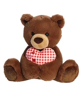 Aurora Medium Sweetheart Snuggles Valentine Heartwarming Plush Toy Chocolate 12"