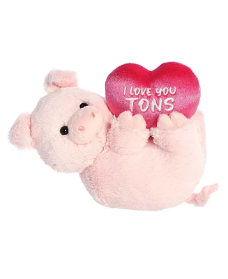 Aurora Medium I Love You Tons Valentine Heartwarming Plush Toy Pig 11"