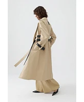 Nocturne Women's Double Sided Belted Trench Coat