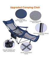 Slickblue Foldable Camping Chair – Heavy Duty Steel, 330LBS Load Capacity, Collapsible with Reclining Feature